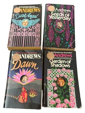Lot of 4 VC Andrews Books Dark Angel Seeds of yesterday Dawn Garden of shadows